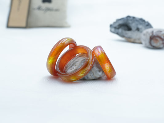 Genuine Red Agate Colour Changing Mood Ring