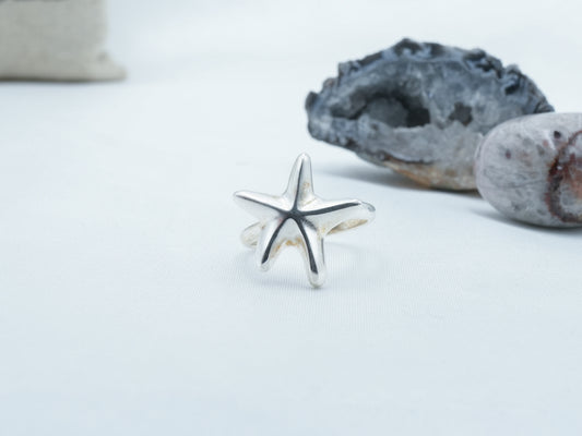 925 Sterling Silver Sea Star Inspired Ring