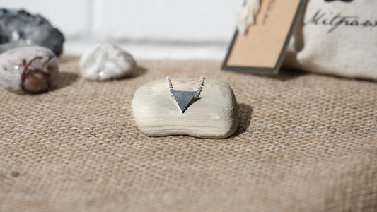 Stainless Steel Triangle Necklace + Canvas Gift Bag - Mitpaw