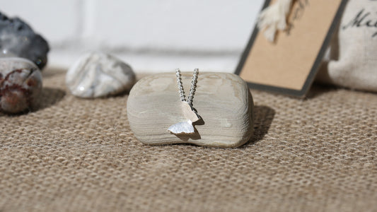 Stainless Steel Butterfly Charm Necklace + Canvas Gift Bag - Mitpaw