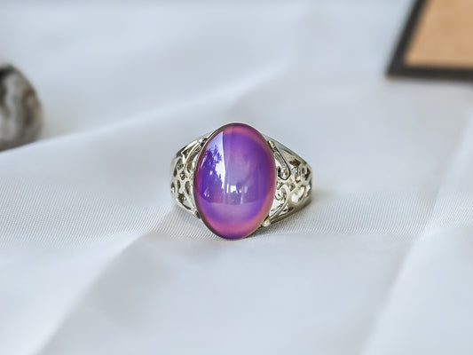 Limited Edition Borderless Oval Stone Mood Ring.