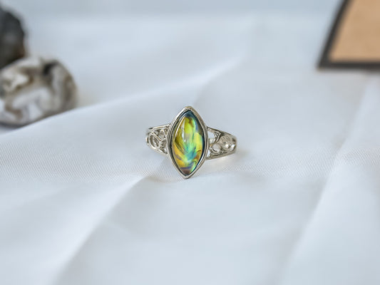 Limited Edition Opalescent Horses Eye Stone Mood Ring.
