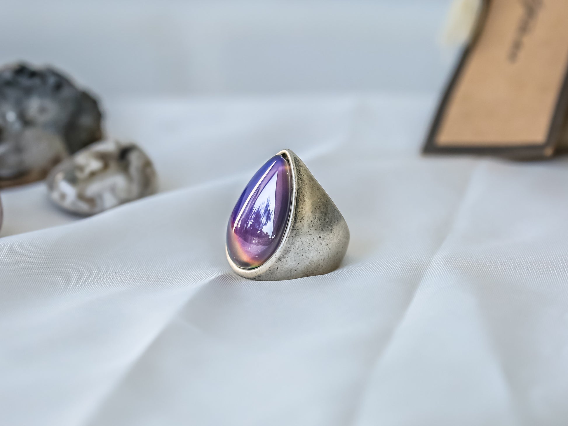 Bohemian Eye Drop Shaped Mood Ring - Mitpaw
