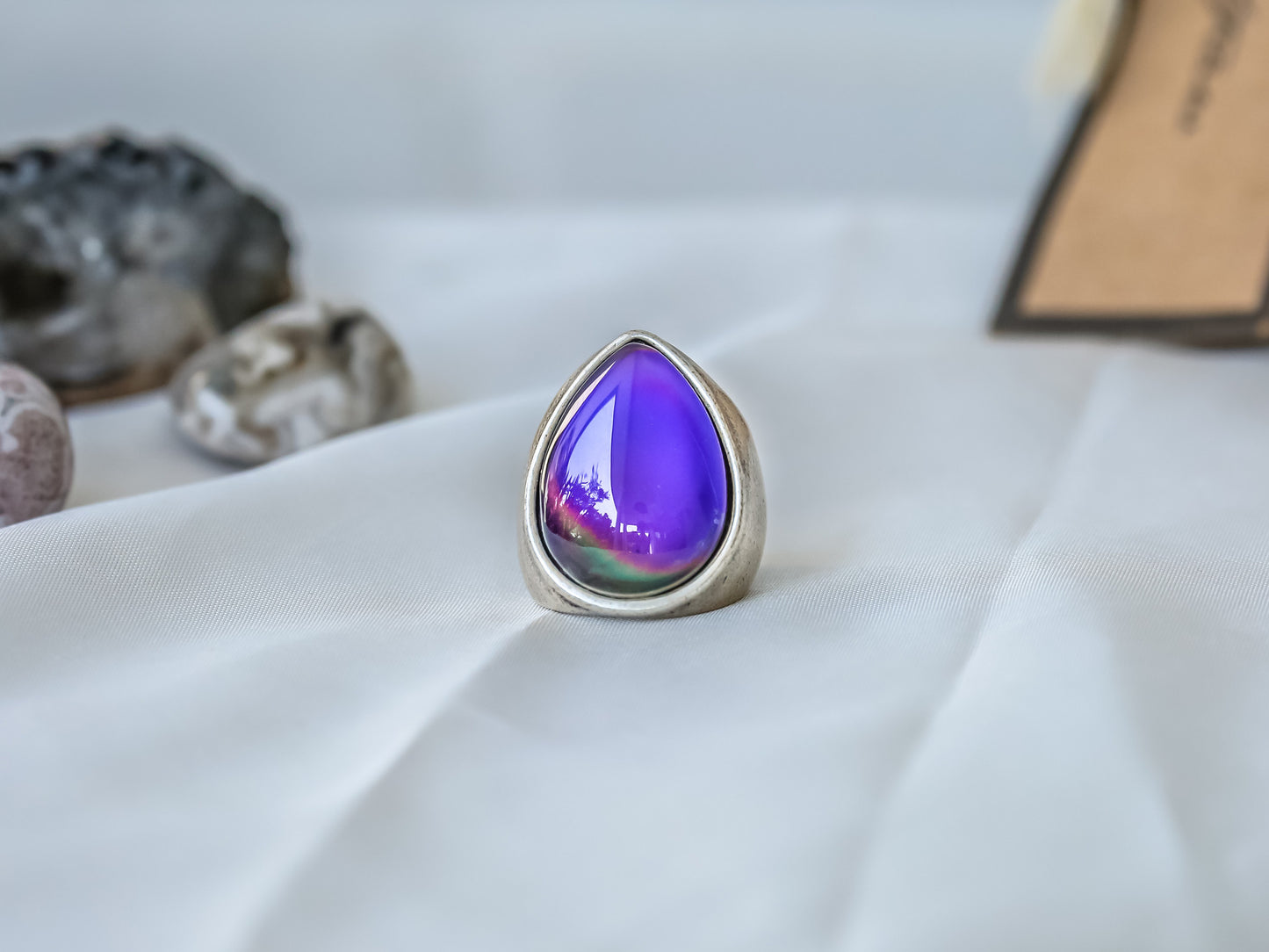 Bohemian Eye Drop Shaped Mood Ring - Mitpaw