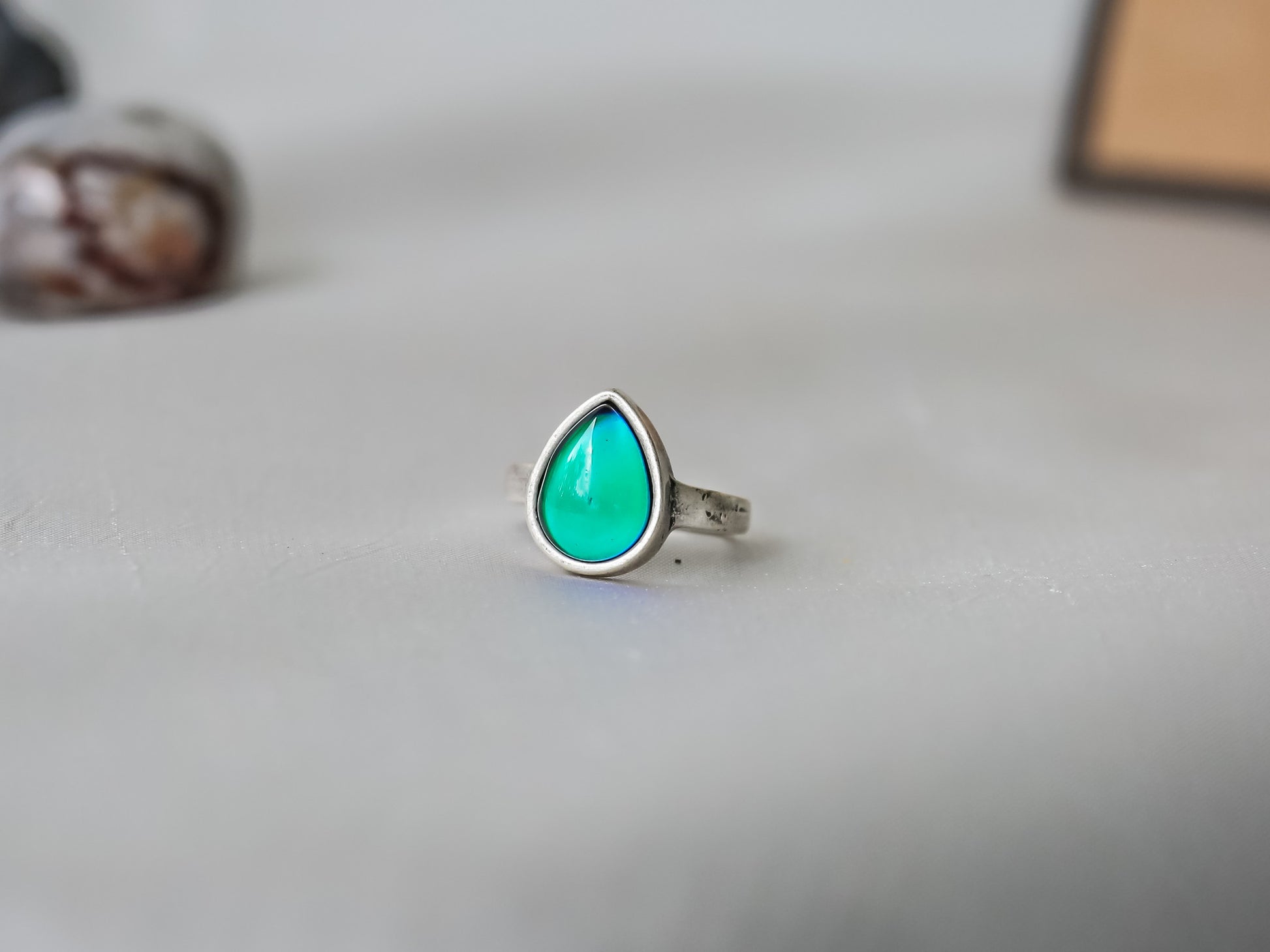 Bohemian Water Drop Shaped Mood Ring - Mitpaw
