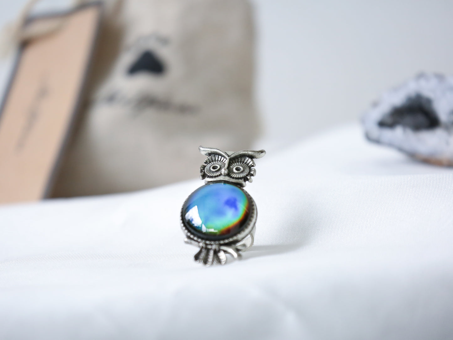 Owl Mood Ring with Iconic Features - Mitpaw