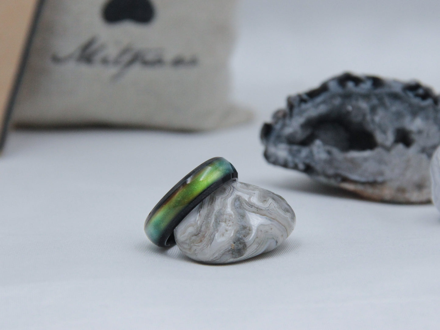 Black Stainless Steel Mood Ring