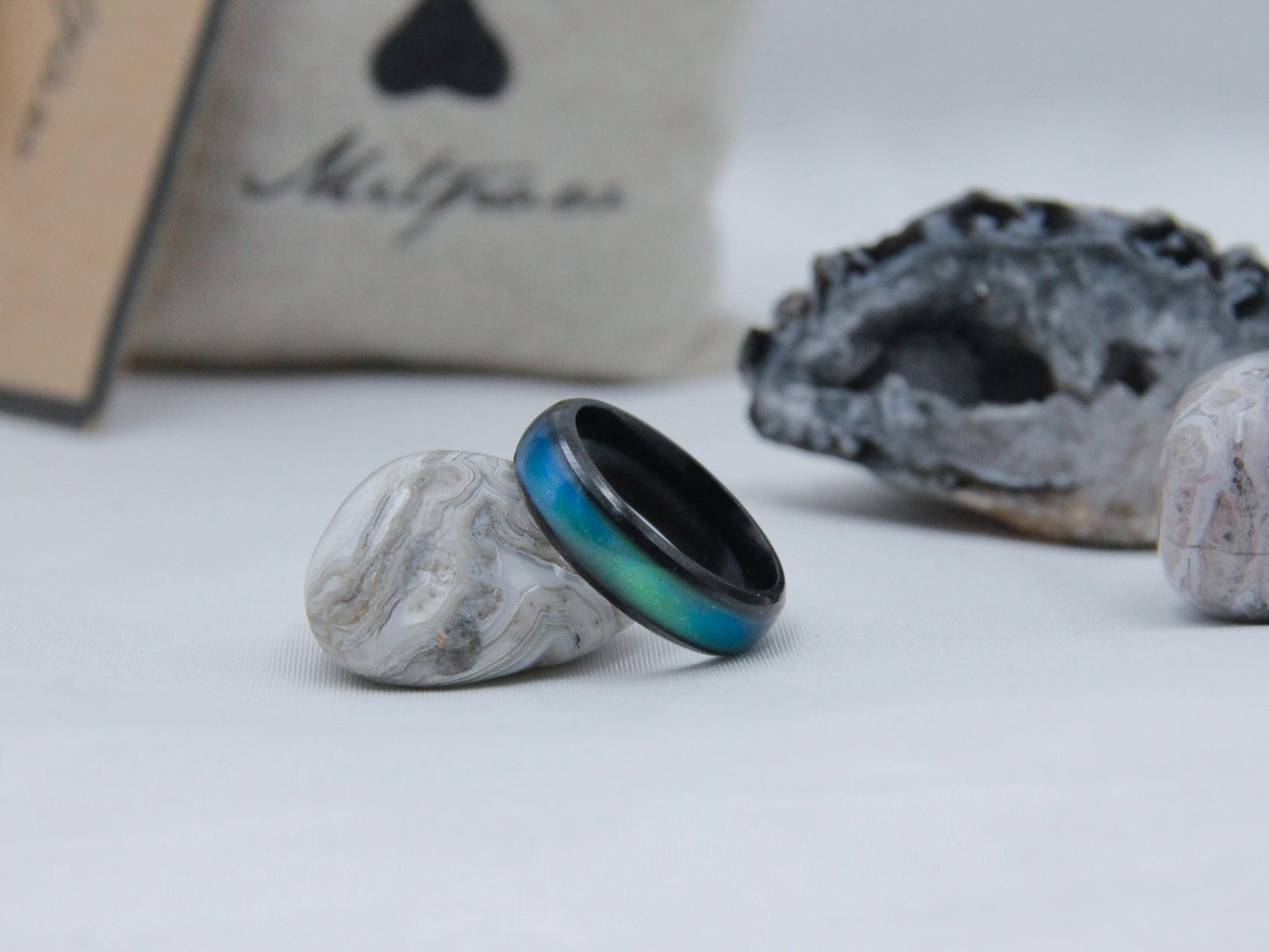 Black Stainless Steel Mood Ring