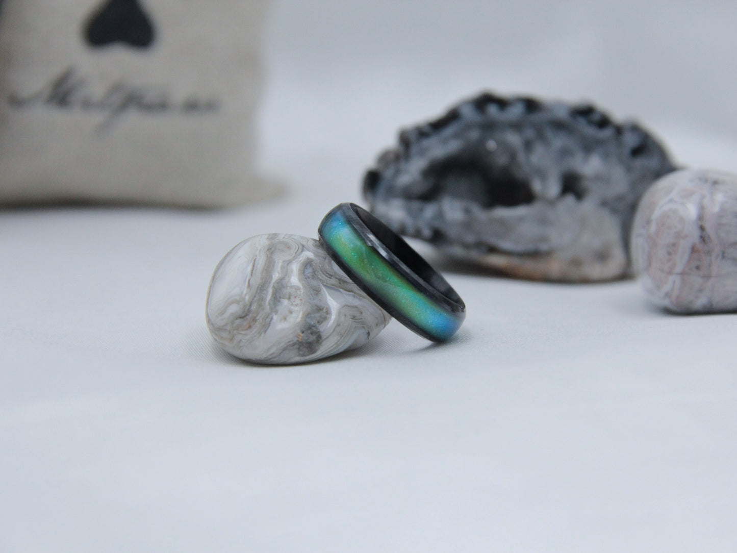 Black Stainless Steel Mood Ring