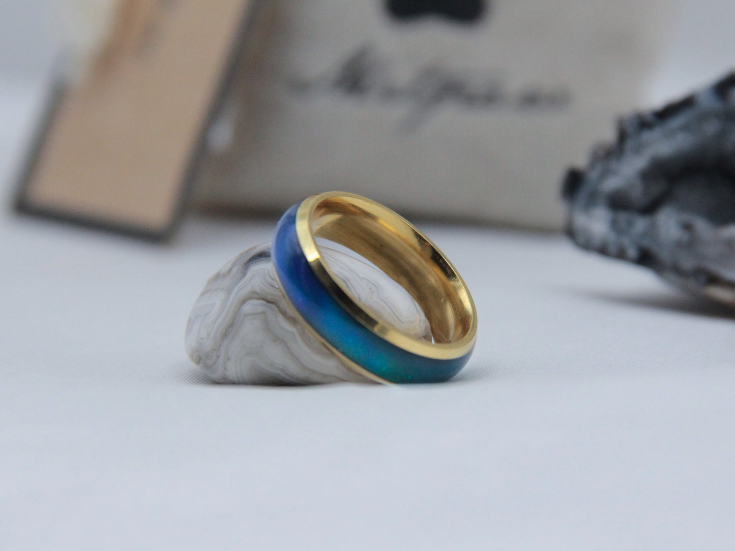 Gold Stainless Steel Mood Ring