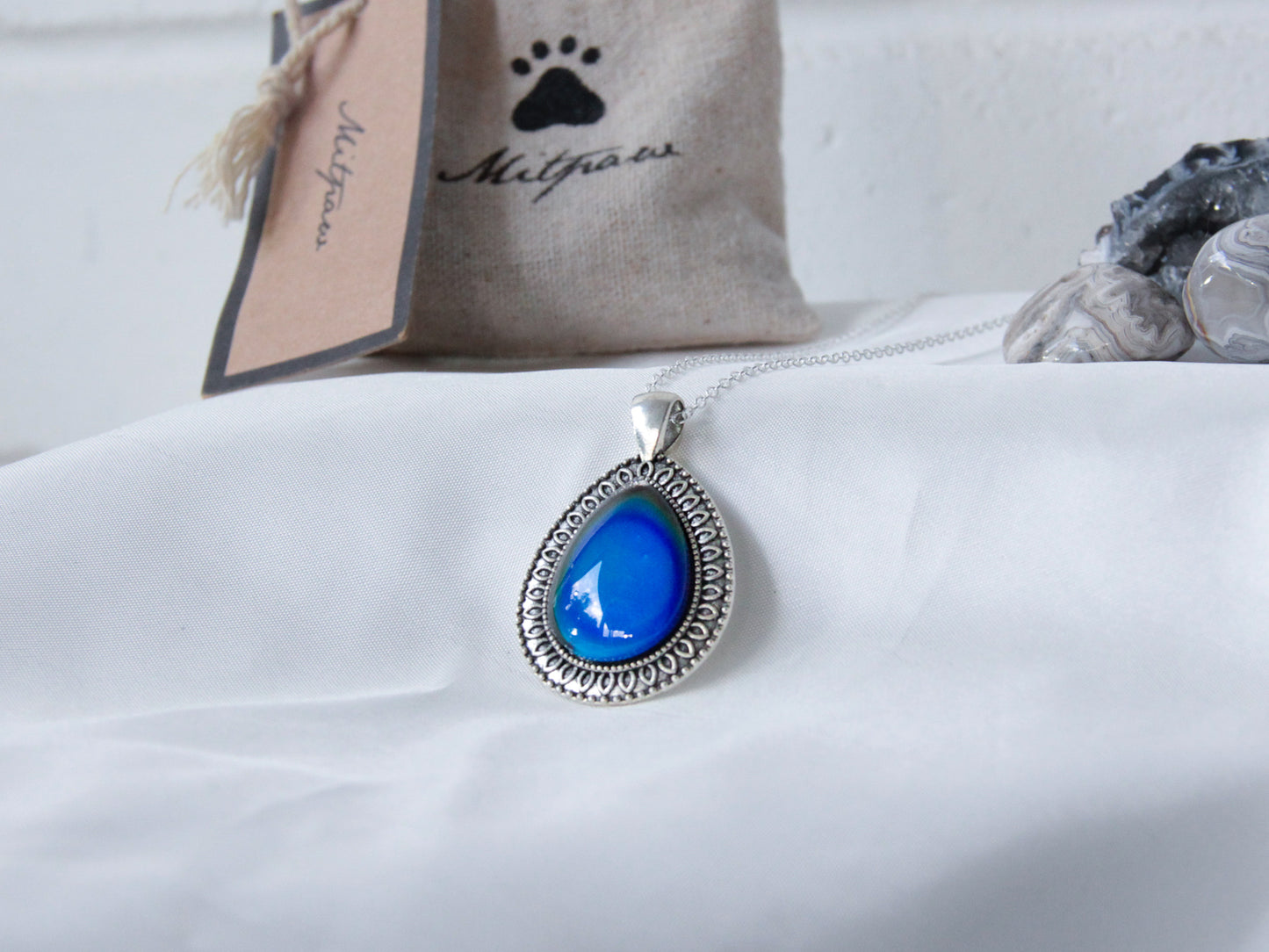 Iconic Water Drop Colour Changing Necklace with 925 Silver Chain - Mitpaw