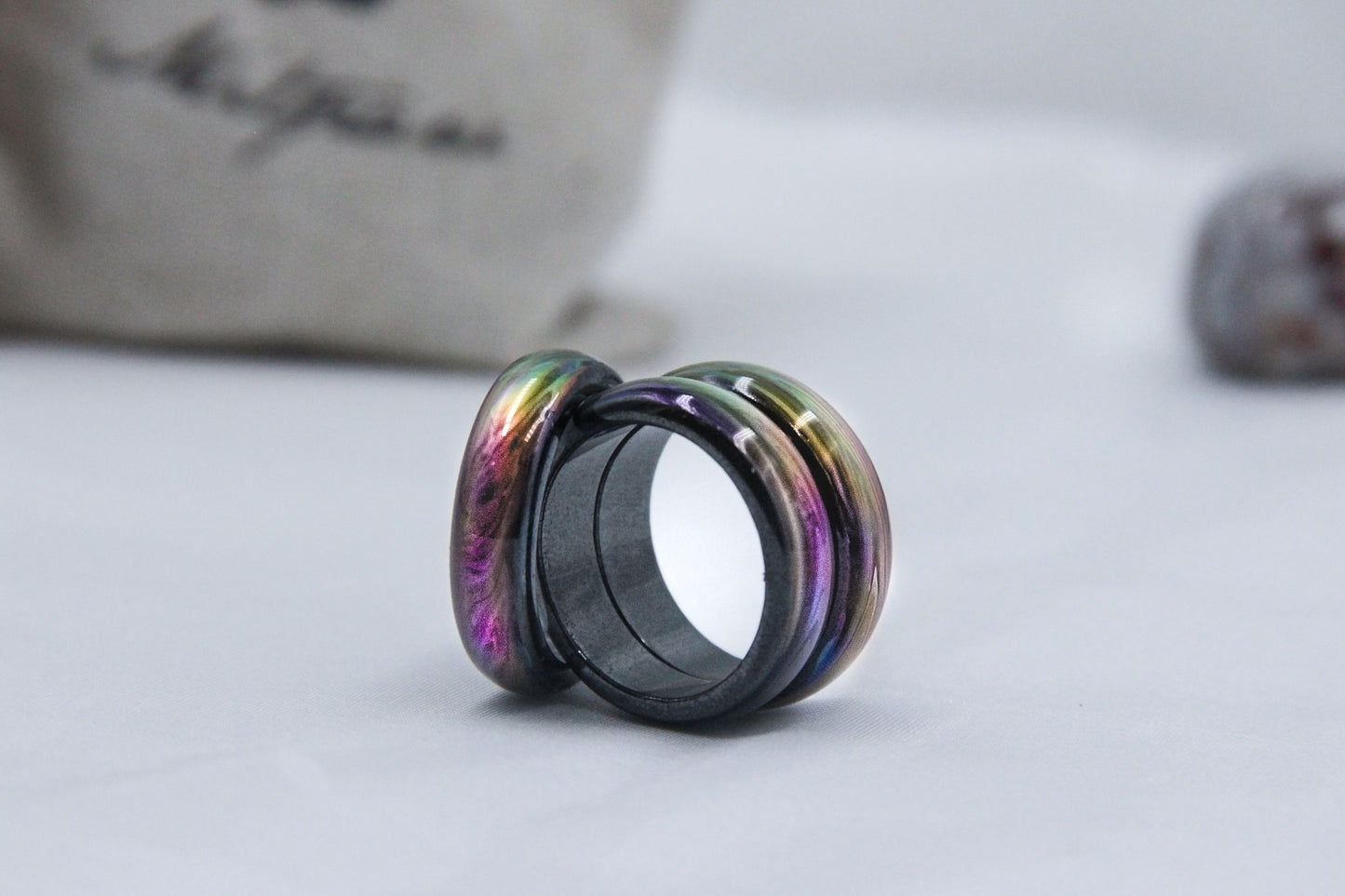 Opalescent Magnetic Hematite Mood Ring - Mitpaw