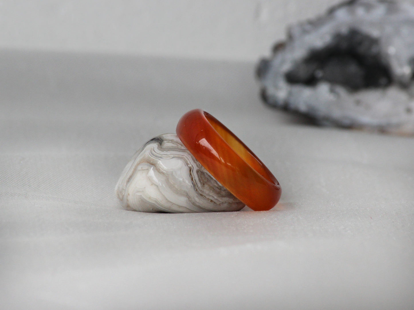 Beautifully Coloured Agate Stone Rings + Free Gift bag - Mitpaw