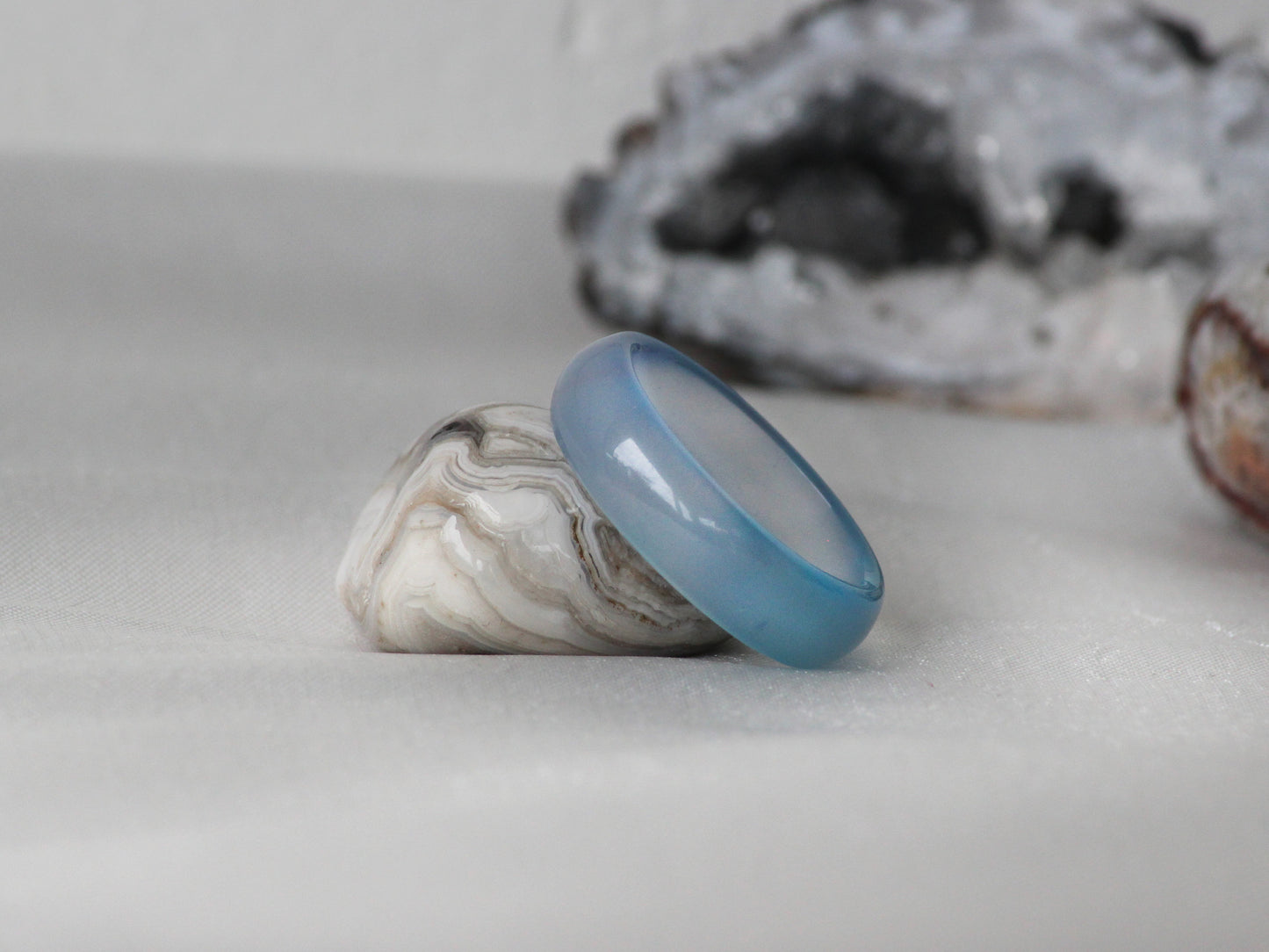 Beautifully Coloured Agate Stone Rings + Free Gift bag - Mitpaw