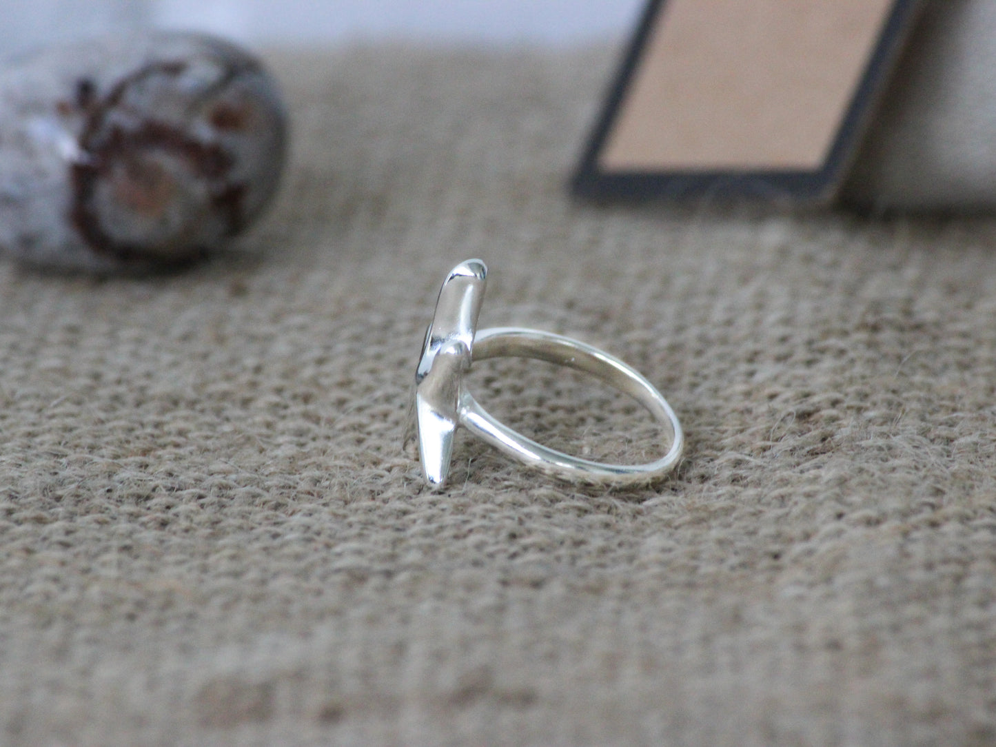 925 Sterling Silver Sea Star Inspired Ring.
