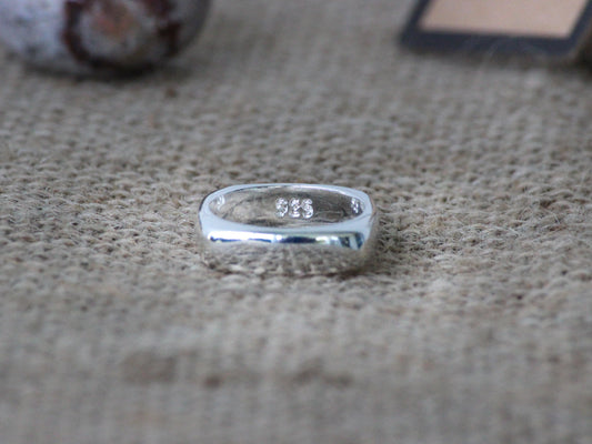 925 Sterling Silver Square Inspired Ring.