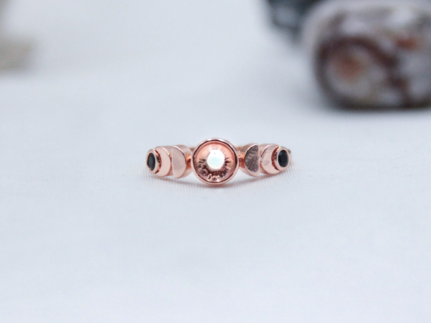 Moonstone Retro Rose Gold Ring