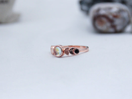 Moonstone Retro Rose Gold Ring