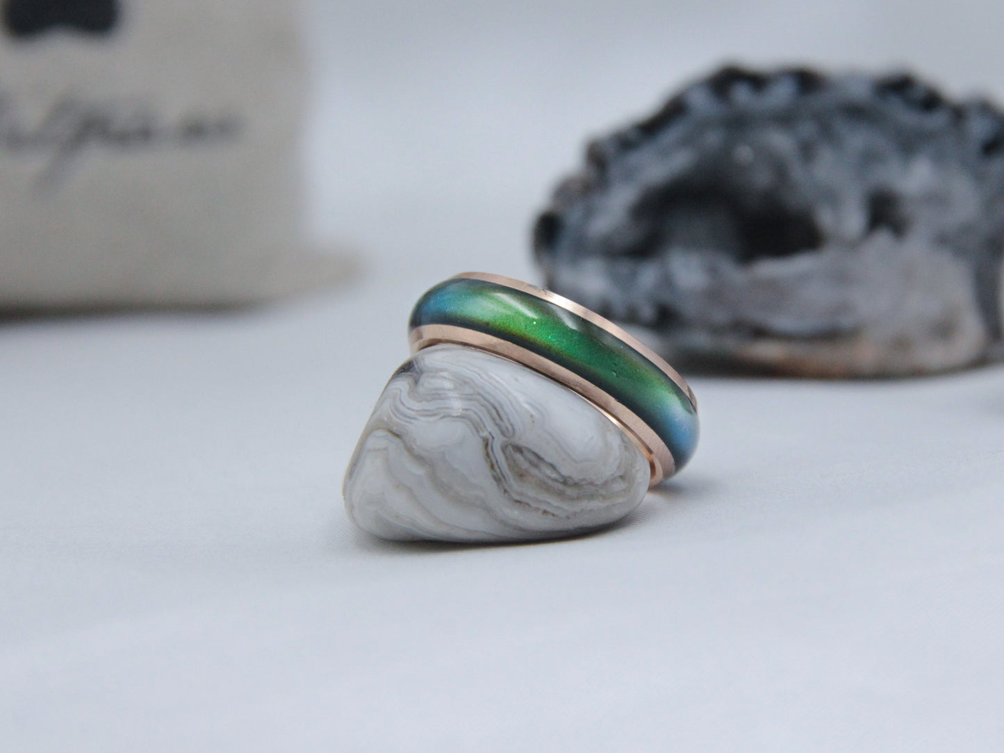 Rose Gold Stainless Steel Mood Ring