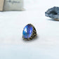 Antique Gold Plating Captured Oval Stone Mood Ring