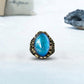 Antique Gold Plating Captured Oval Stone Mood Ring