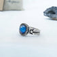 Antique Silver Plating Decorative Circle Stone Mood Ring