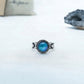 Antique Silver Plating Decorative Circle Stone Mood Ring