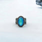 Antique Gold Plating Floral Oval Stone Mood Ring