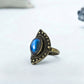 Antique Gold Plating Decorative Oval Stone Mood Ring
