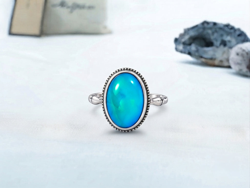 Boho Egg-Shaped Mood Ring