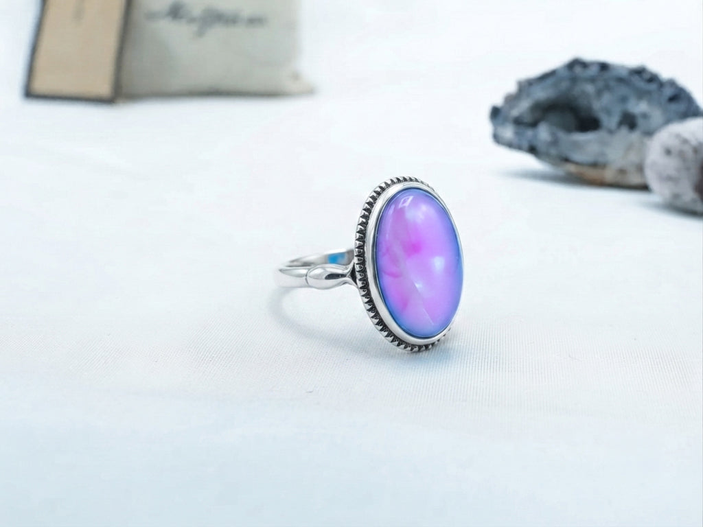 Boho Egg-Shaped Mood Ring