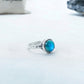 Antique Silver Plating Circle Stone Mood Ring