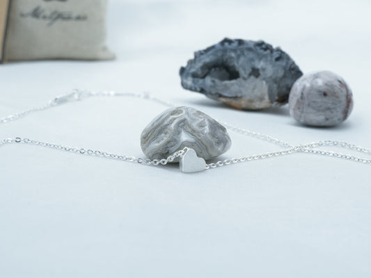 Stainless Steel Heart Charm Necklace