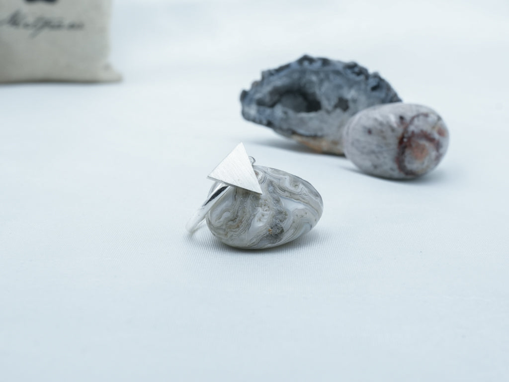 Silver Plated Triangle Ring