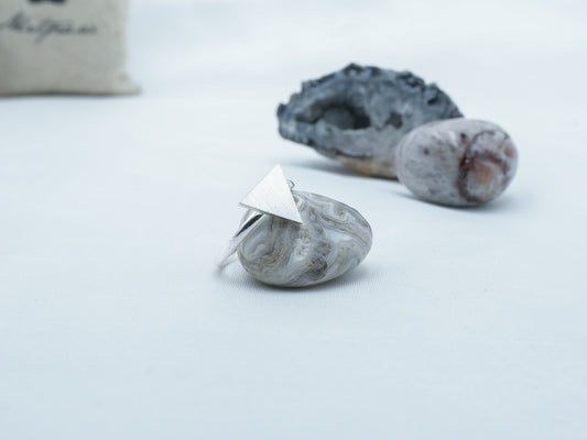 Silver Plated Triangle Ring