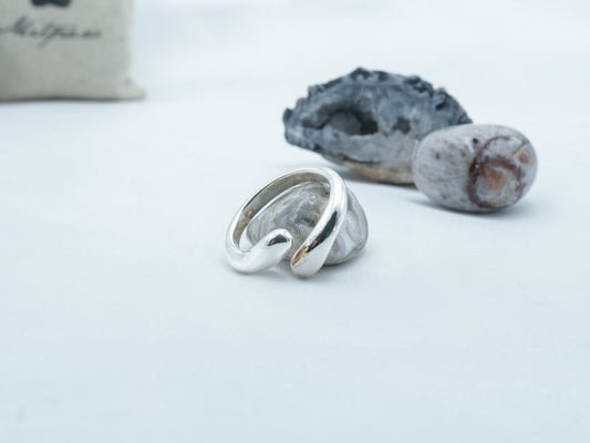 925 Sterling Silver Water Drop Inspired Ring