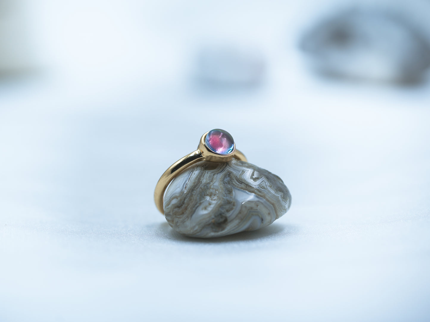 Gold Petite Circle Mood Ring