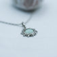 White Opal Sun Pendant Necklace – 925 Sterling Silver
