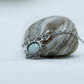 White Opal Sun Pendant Necklace – 925 Sterling Silver