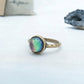 Antique Gold Plating Circle Stone Mood Ring