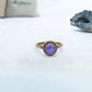 Antique Gold Plating Circle Stone Mood Ring