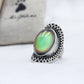 Antique Silver Plating Oval Stone Mood Ring