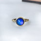 Antique Gold Plating Circle Stone Mood Ring