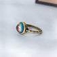 Antique Gold Plating Circle Stone Mood Ring