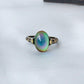 Antique Gold Plating Oval Borderless Stone Mood Ring