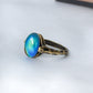 Antique Gold Plating Oval Borderless Stone Mood Ring