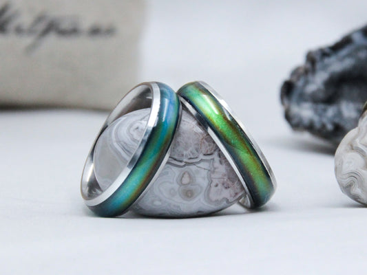 Silver Stainless Steel Mood Ring