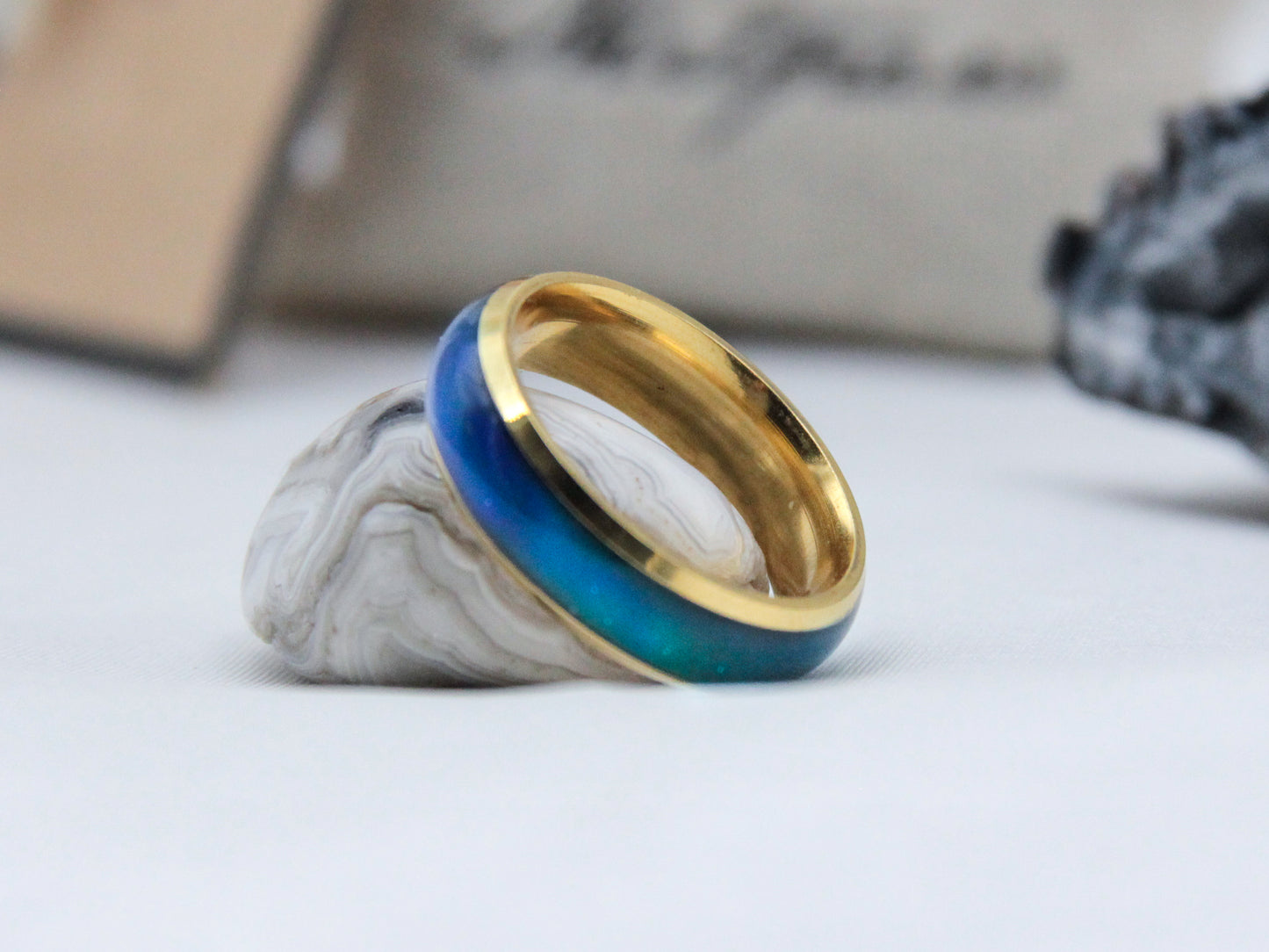 Gold Stainless Steel Mood Ring