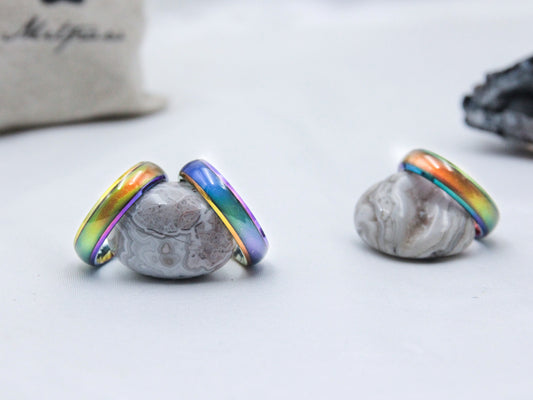 Rainbow Stainless Steel Mood Ring