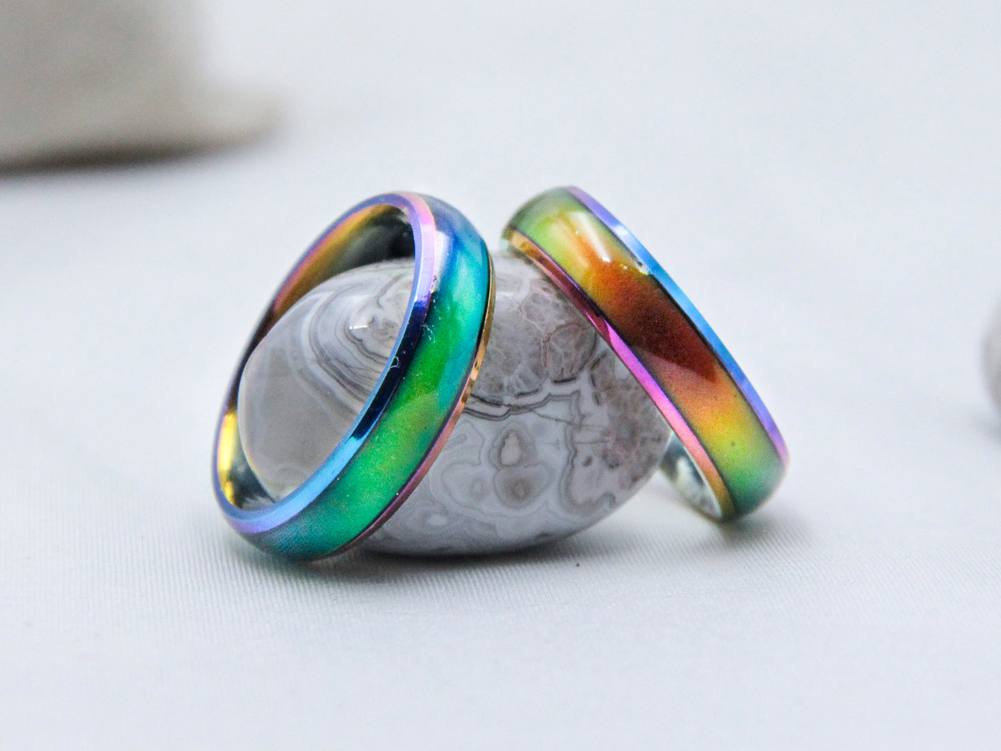 Rainbow Stainless Steel Mood Ring